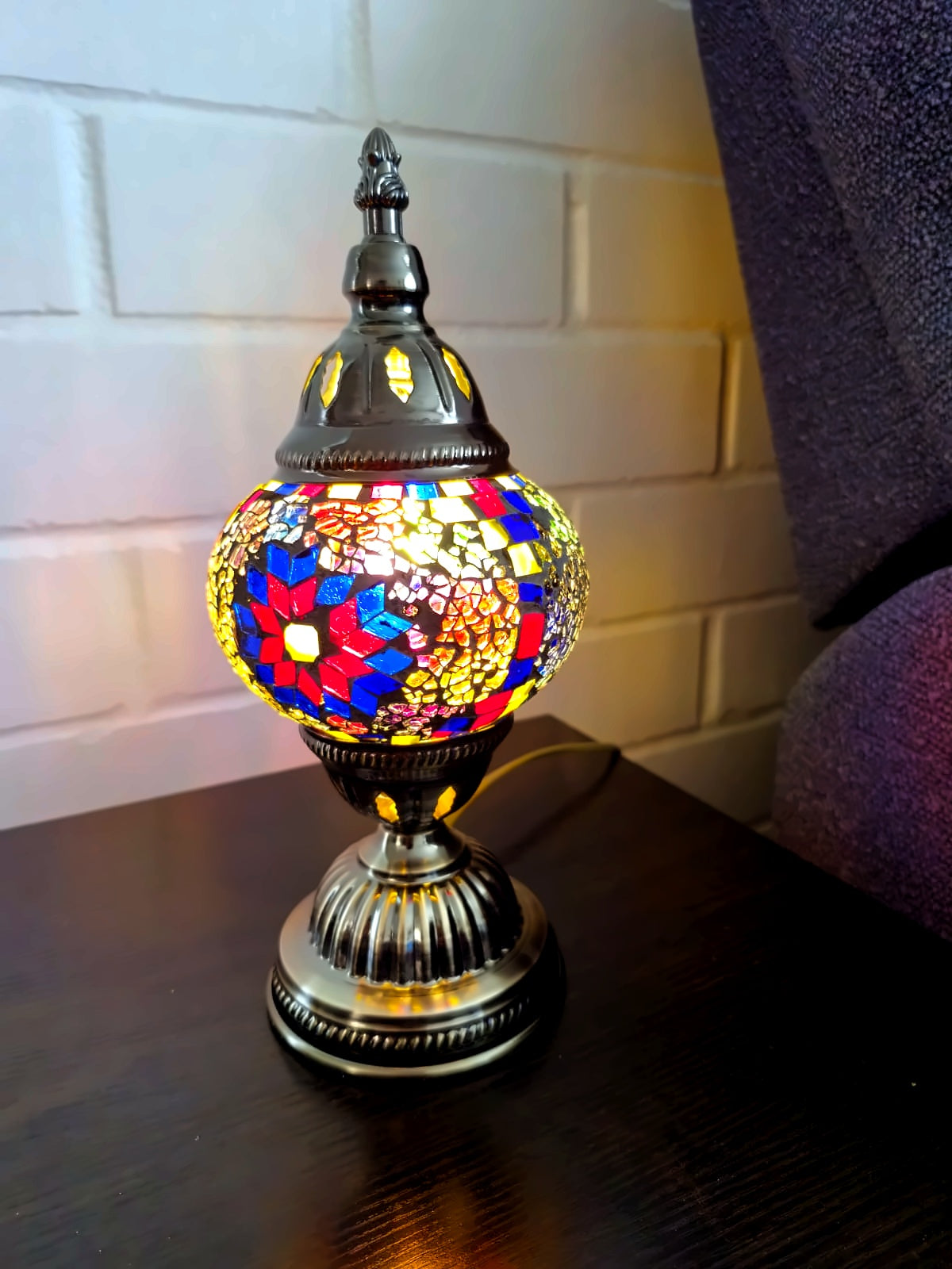Lámpara Turca Mosaico de Mesa – 28,5 cm