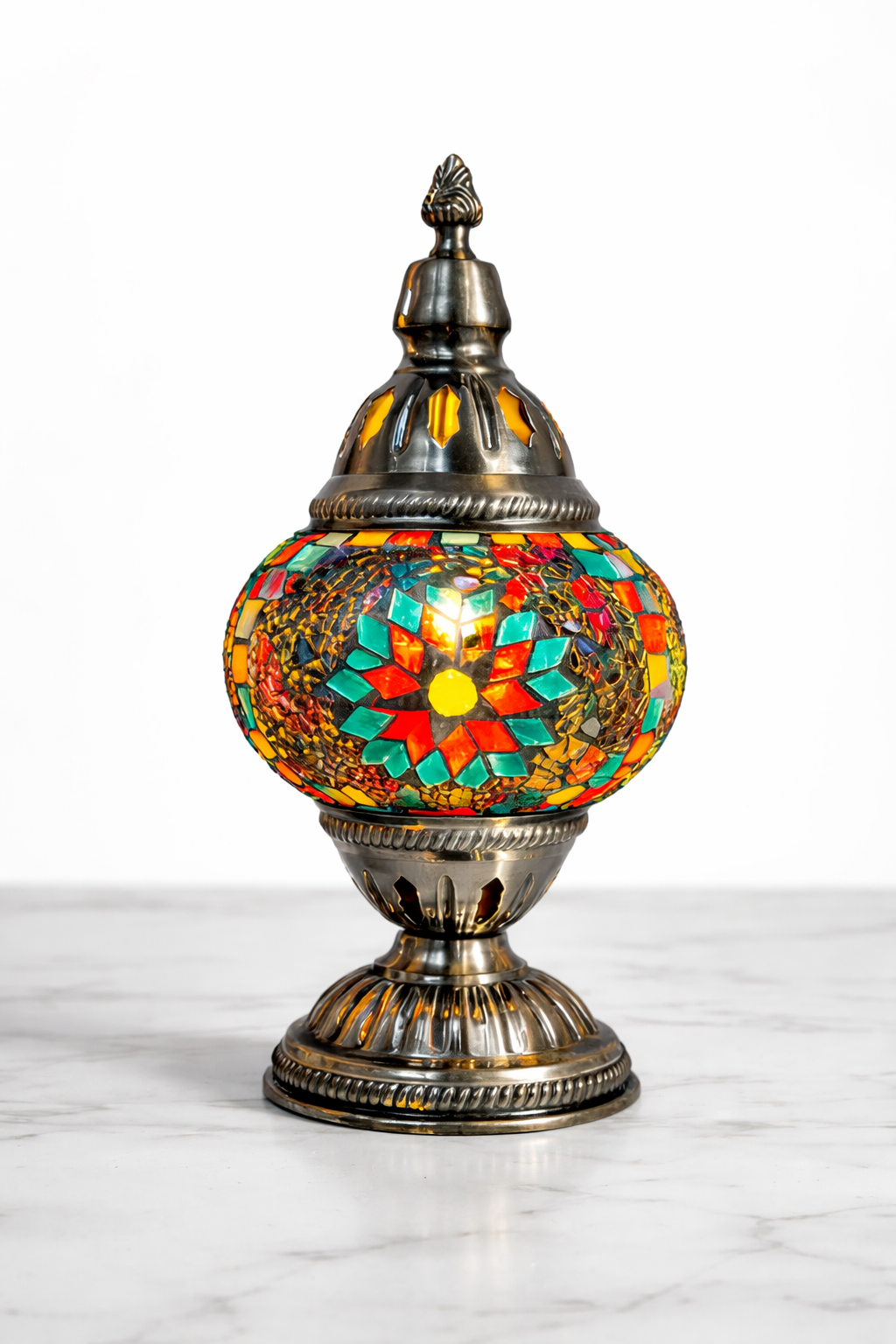 Lámpara Turca Mosaico de Mesa – 28,5 cm
