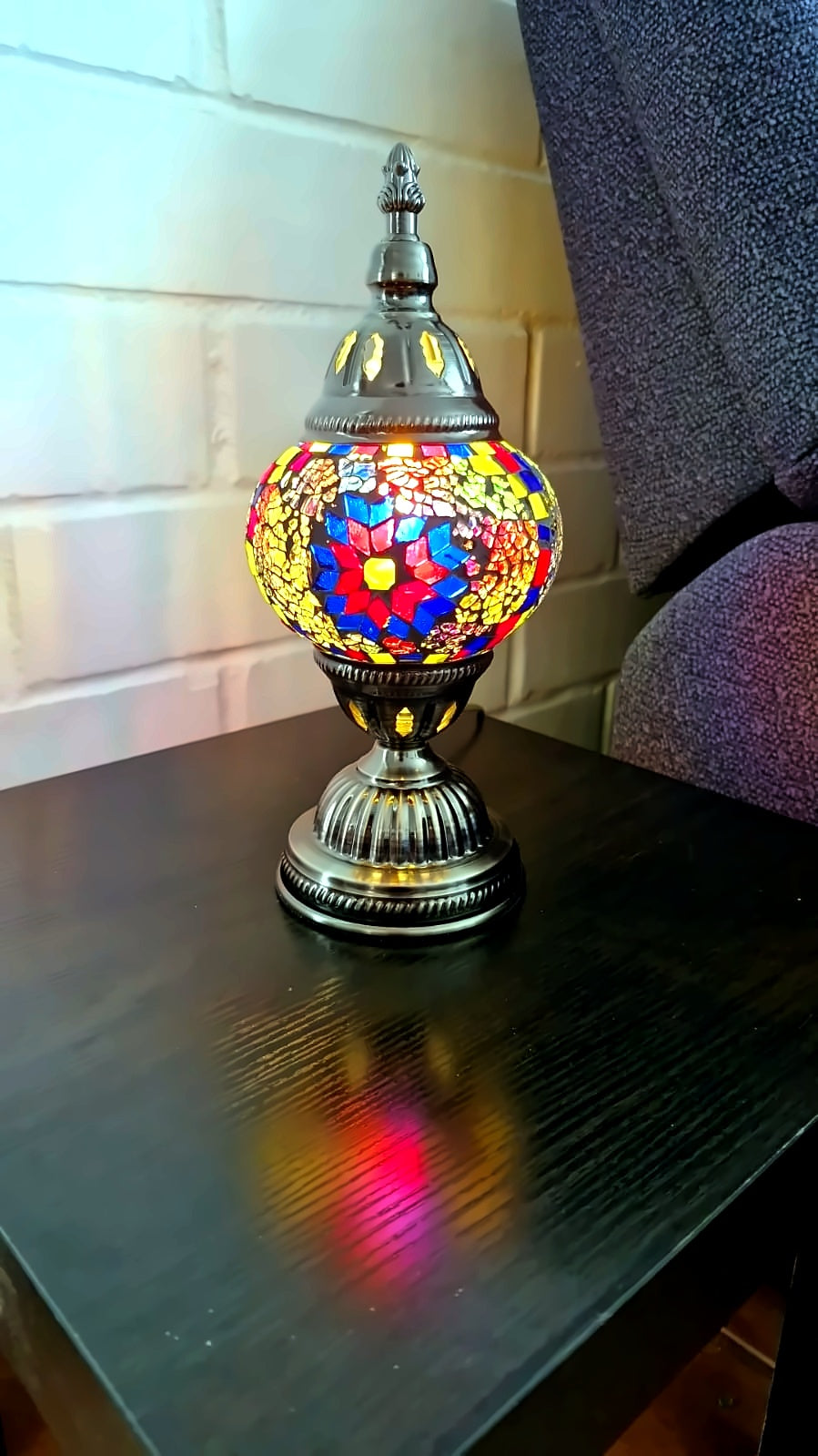 Lámpara Turca Mosaico de Mesa – 28,5 cm